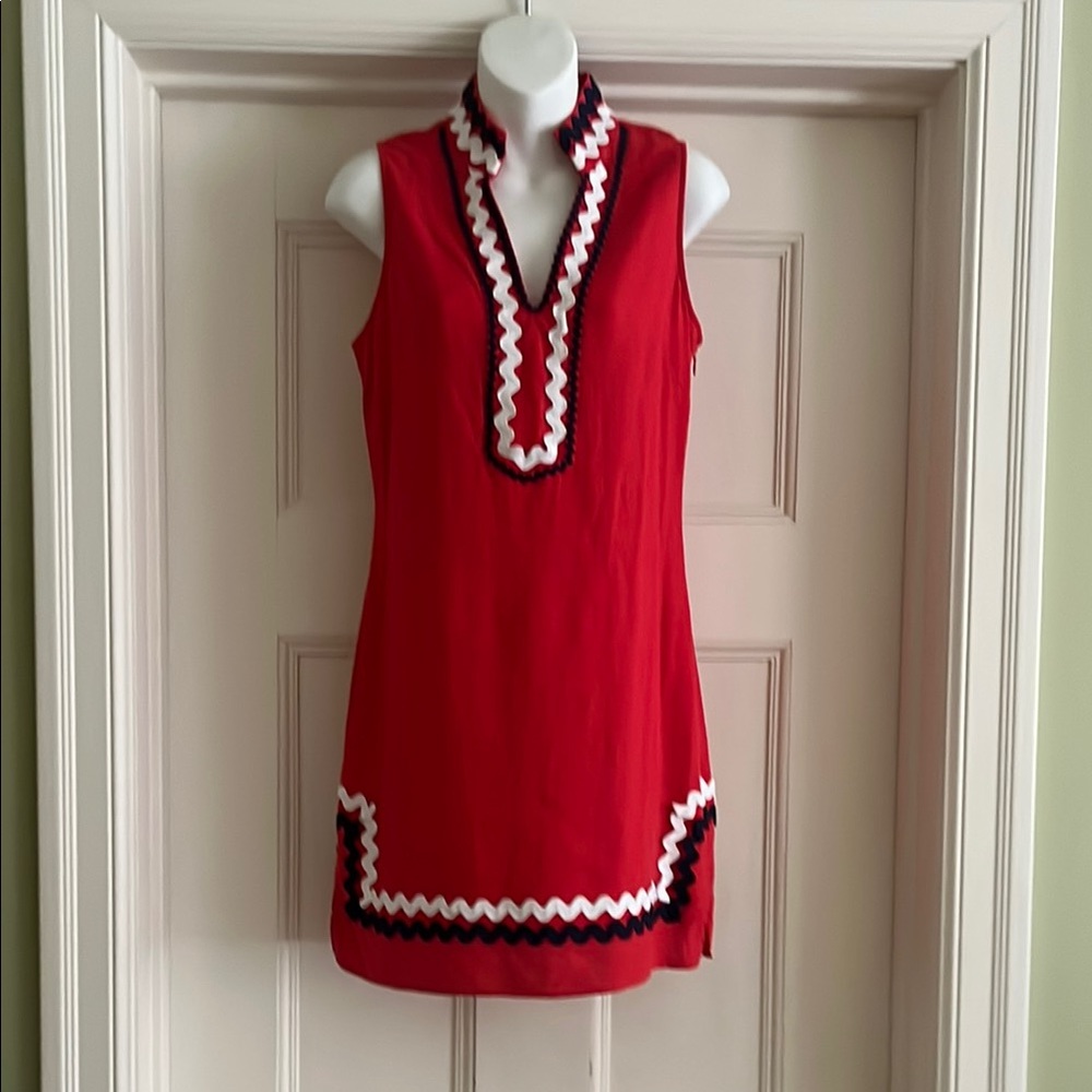 Sail to Sable Red White and Blue Shift dress